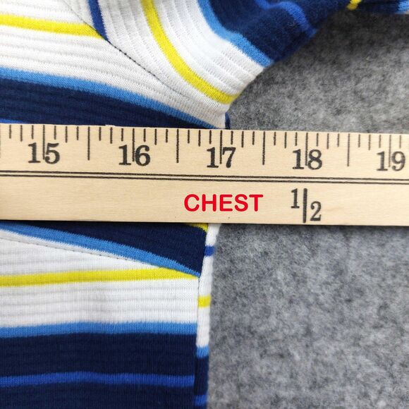 Draper James Dress Sz XS Bell Sleeve Stripe Zipper Casual Fit Flare Mini Career - Picture 4 of 15